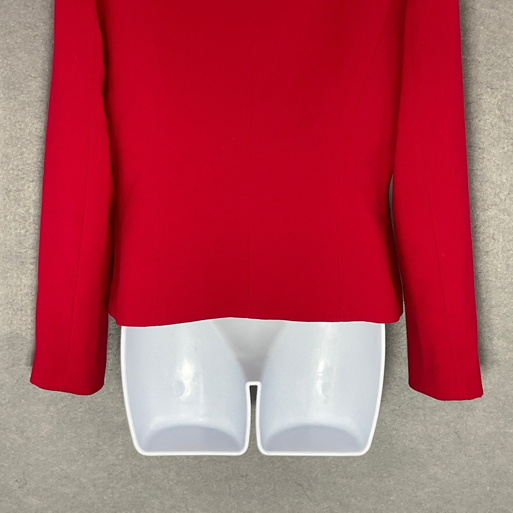 Calvin Klein Red Stretch‎ Blazer Jacket Women's Size 6 Career Office - Picture 8 of 16